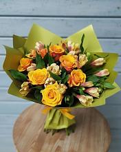 Букет цветов из:  Альстромерии и Розы в Жерновце