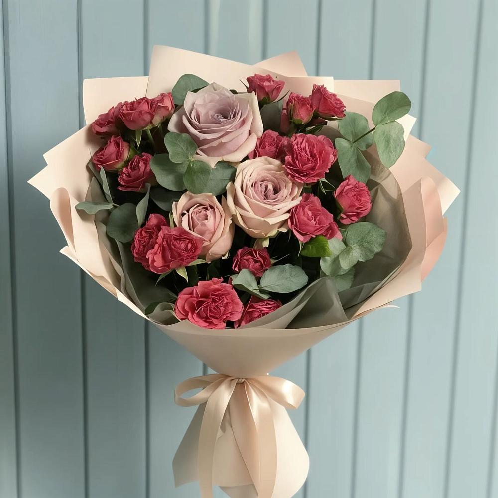 Букет цветов из: Гвоздики и Розы в Жерновце