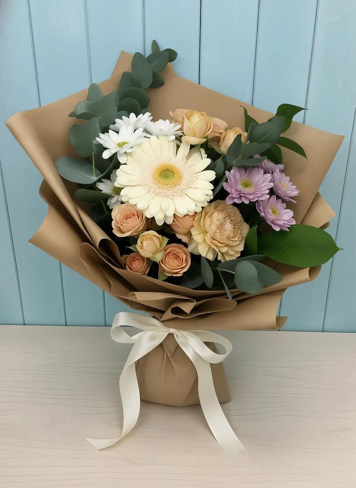 Букет цветов из: Герберы и Хризантемы в Жерновце