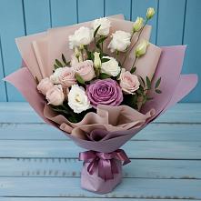 Букет цветов из:  Розы и Лизиантусы в Жерновце