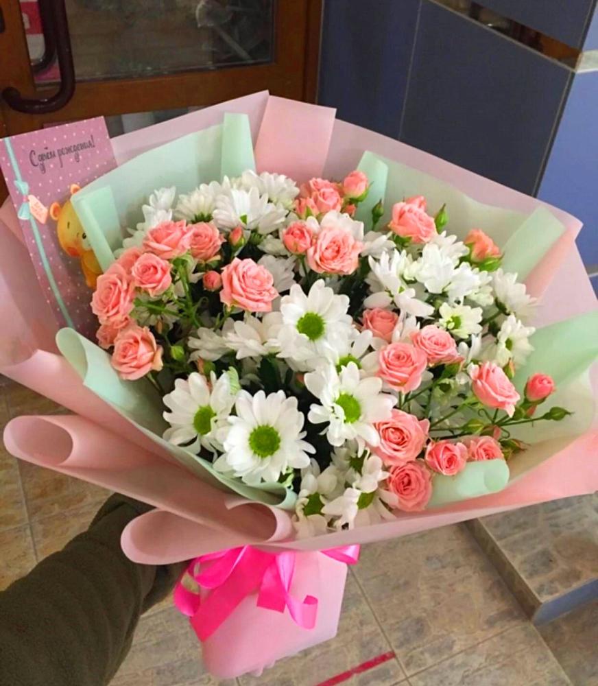 Букет цветов из: Розы и Хризантемы в Жерновце