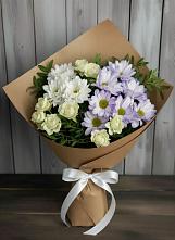 Букет цветов из:  Хризантемы и Розы #REPLACE_PRED# Жерновце