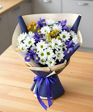 Букет цветов из:  Розы, Ирисы и Хризантемы в Жерновце