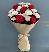 Букет цветов из:  Розы и Хризантемы в Жерновце
