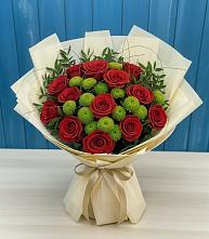 Букет цветов из:  Розы и Хризантемы в Жерновце