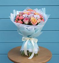 Букет цветов из:  Хризантемы и Розы в Жерновце