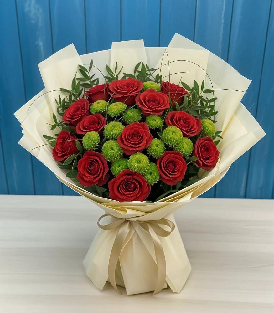 Букет цветов из: Розы и Хризантемы в Жерновце